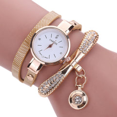 Women Watches Fashion Casual Bracelet Watch Woman Relogio Leather Band Rhinestone Analog Quartz Watch Female Clock Montre Femme